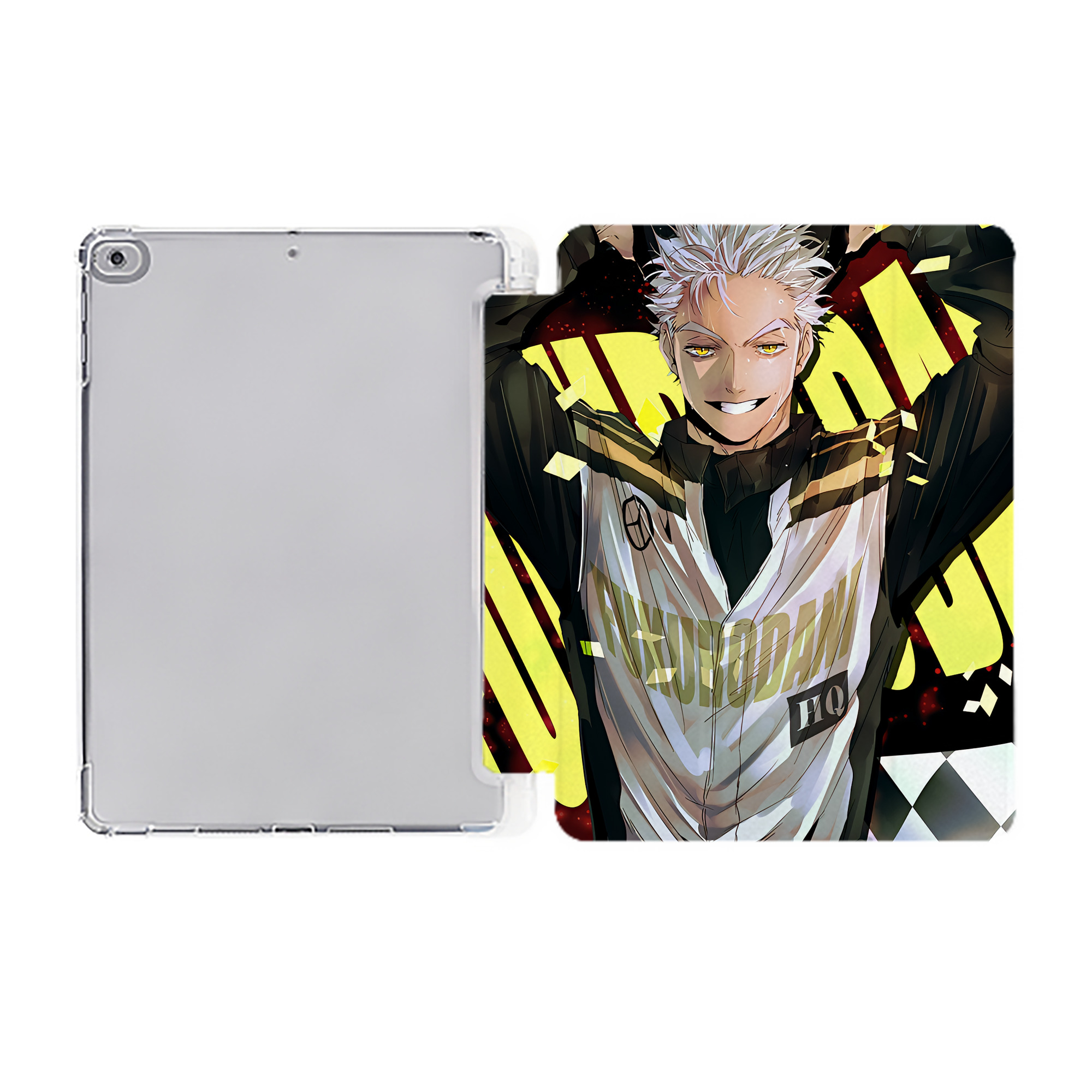 （画像用） ハイキュー!! Haikyu!! IPad ケース ペン収納付き 三つ折りスタンド PUレザー×シリコン 対応機種9.5/10.5/10.9インチ